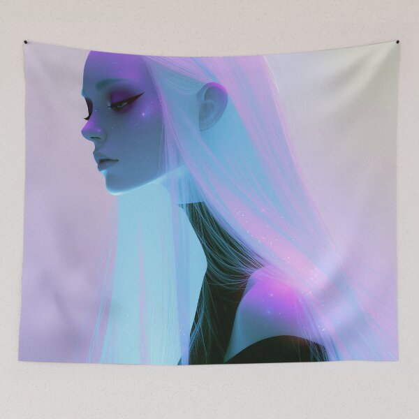 Item preview, Neon Reverie of the Silent Starborn designed and sold by oanaunciuleanu.