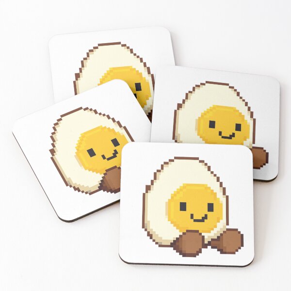 Item preview, kawaii amuseables egg chibi pixel art designed and sold by phoebescribble.