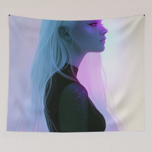 Item preview, Neon Reverie of the Silent Starborn designed and sold by oanaunciuleanu.