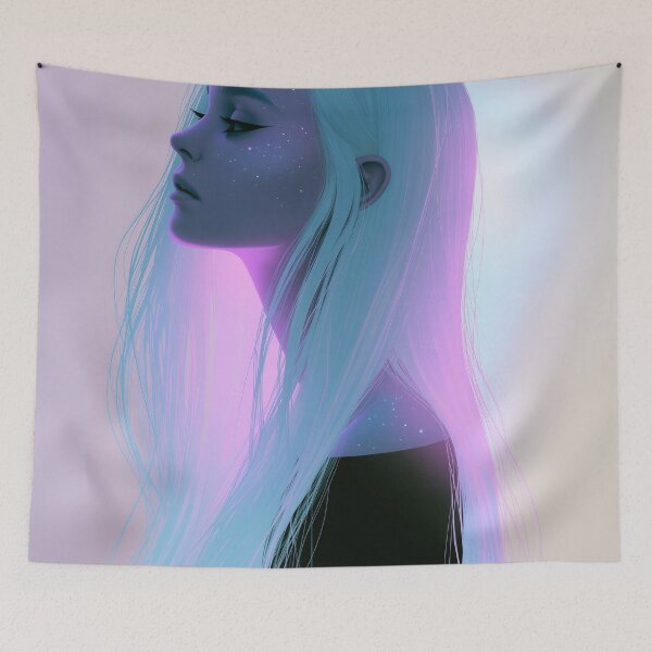 Item preview, Neon Reverie of the Silent Starborn designed and sold by oanaunciuleanu.