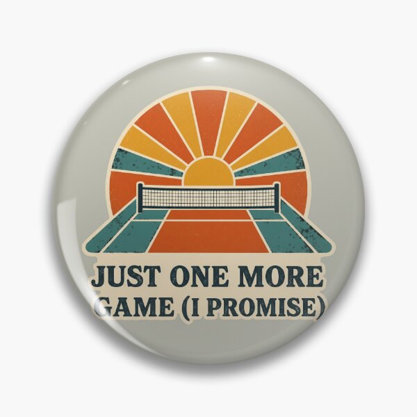 Item preview, Funny Pickleball Quote - just one more game( i promise)- Retro Vintage Pickleball Art designed and sold by BelievingCreate.