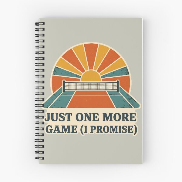 Item preview, Funny Pickleball Quote - just one more game( i promise)- Retro Vintage Pickleball Art designed and sold by BelievingCreate.
