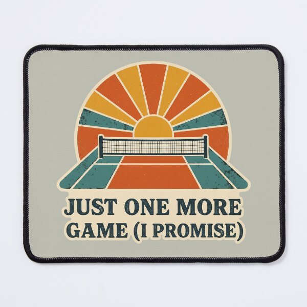 Item preview, Funny Pickleball Quote - just one more game( i promise)- Retro Vintage Pickleball Art designed and sold by BelievingCreate.