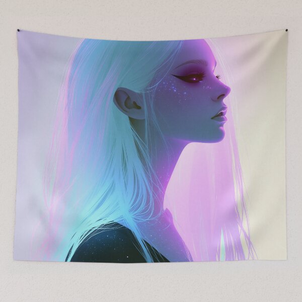 Item preview, Neon Reverie of the Silent Starborn designed and sold by oanaunciuleanu.