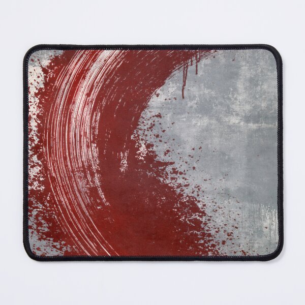 Item preview, Crimson Arc Abstract Textured Art - Red Brush Stroke designed and sold by SlowRegardArt.
