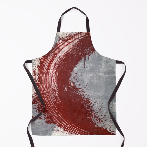 Item preview, Crimson Arc Abstract Textured Art - Red Brush Stroke designed and sold by SlowRegardArt.