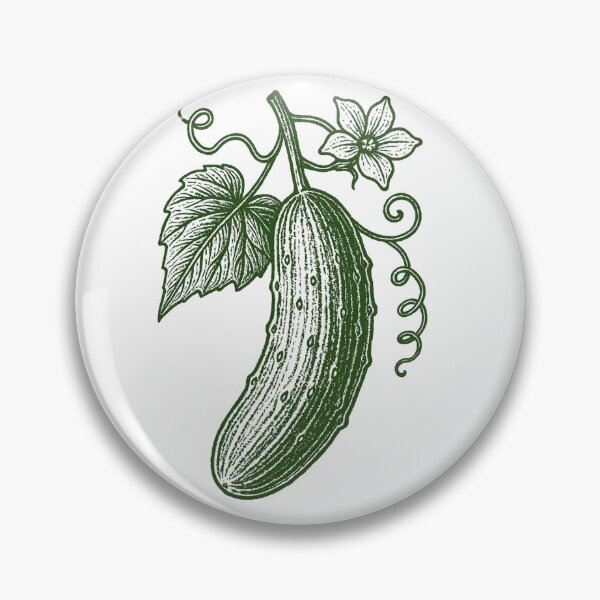 Item preview, Vintage Linocut Cucumber Vine - Green Botanical Art designed and sold by shinygreenbug.