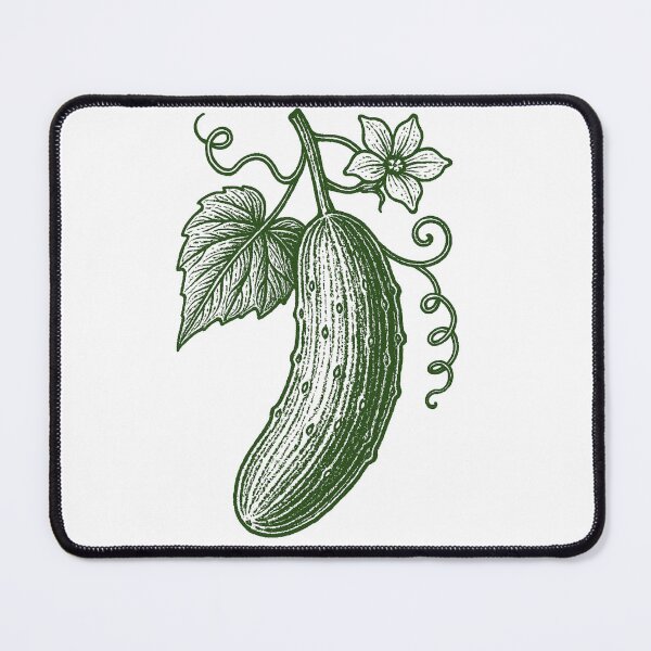 Item preview, Vintage Linocut Cucumber Vine - Green Botanical Art designed and sold by shinygreenbug.