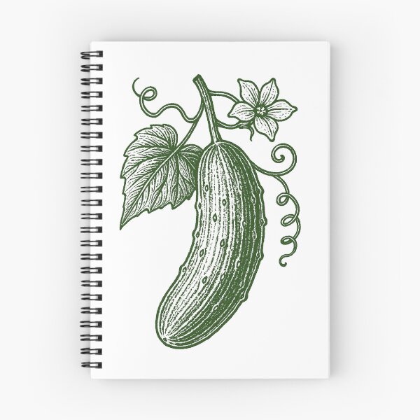 Item preview, Vintage Linocut Cucumber Vine - Green Botanical Art designed and sold by shinygreenbug.
