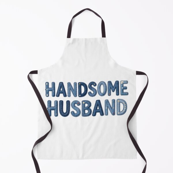 Item preview, HANDSOME HUSBAND - IN BLUE FAUX LETTERING designed and sold by AlexOBrienArt.