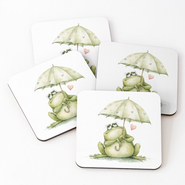 Item preview, Cute Frog Under Umbrella designed and sold by VikArt7.
