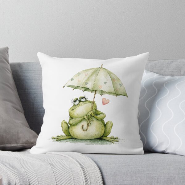 Item preview, Cute Frog Under Umbrella designed and sold by VikArt7.