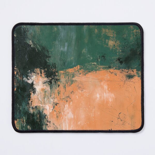 Item preview, Deep Teal & Burnt Orange Abstract No.2 | Textured Art designed and sold by SlowRegardArt.