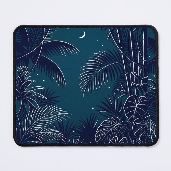 Item preview, Midnight Jungle Oasis - Mystic Tropical Night Pattern designed and sold by fit-and-fine26.