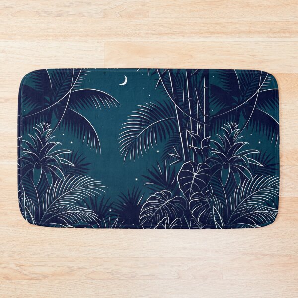 Item preview, Midnight Jungle Oasis - Mystic Tropical Night Pattern designed and sold by fit-and-fine26.