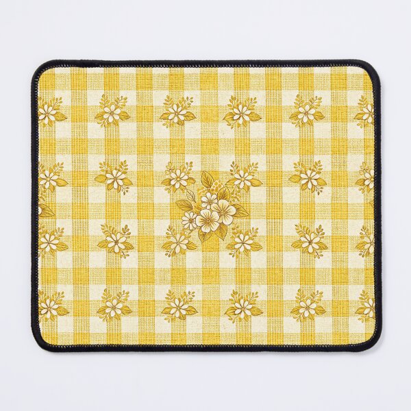 Item preview, Sunny Lemon Blossom Gingham Pattern designed and sold by Petal & Pattern Co.