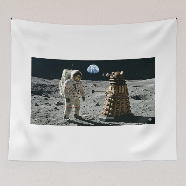 Item preview, Dalek attacks NASA astronaut on moon designed and sold by WiseBow.