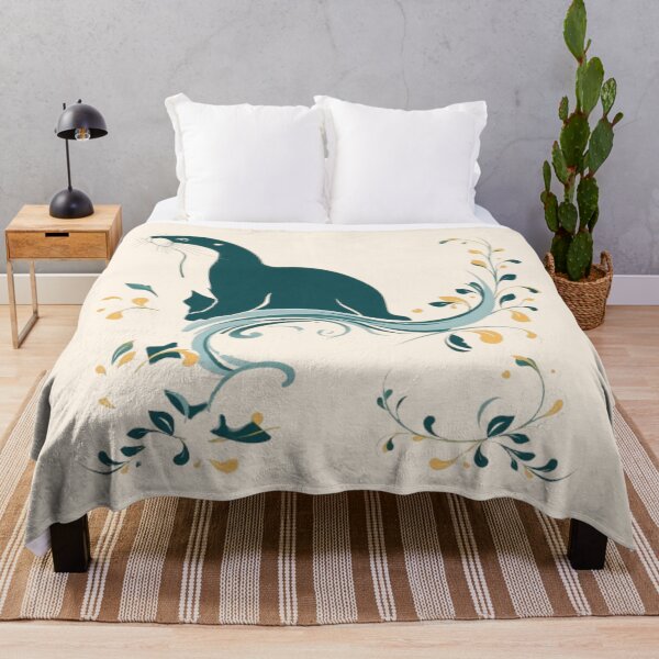Item preview,  (Title): Minimalist Cute Otter Sleeping on Tree Branch Art  designed and sold by Tama-sirth.
