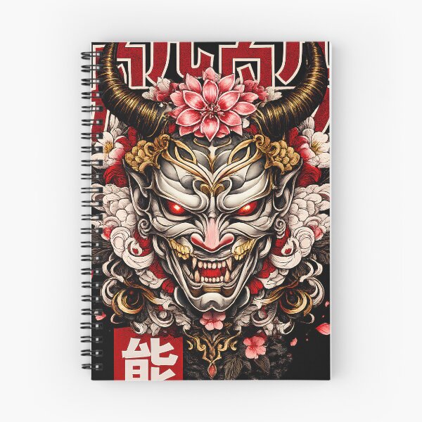 Item preview, Japanese Hannya Mask with Sakura Flowers – Oni Demon Tattoo Streetwear Graphic Tee designed and sold by saamessart.
