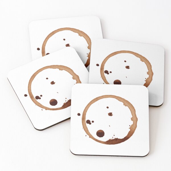 Item preview, Aesthetic Coffee Ring Stain with Splatters Art designed and sold by FlatInkStudio.