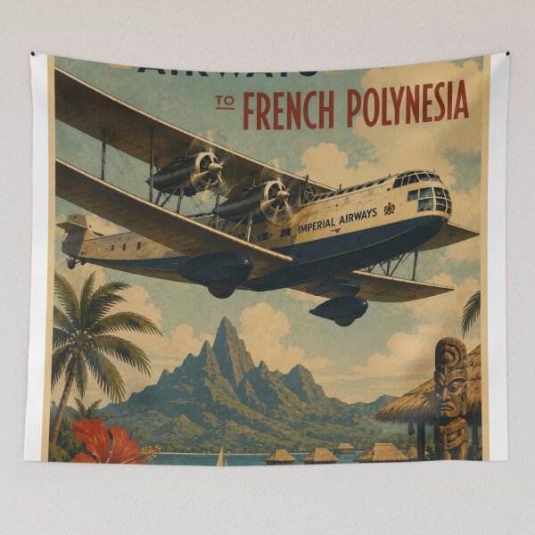Item preview, Vintage Imperial Airways - French Polynesia designed and sold by THE Company.