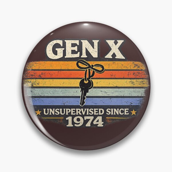 Item preview, Gen X Unsupervised Since 1974 | Latchkey Kid Retro Vintage Shirt designed and sold by DiamondSkyShirt.