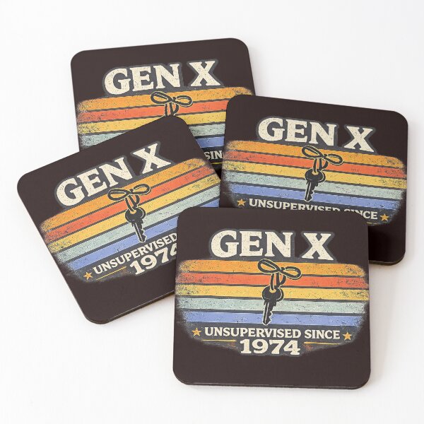 Item preview, Gen X Unsupervised Since 1974 | Latchkey Kid Retro Vintage Shirt designed and sold by DiamondSkyShirt.