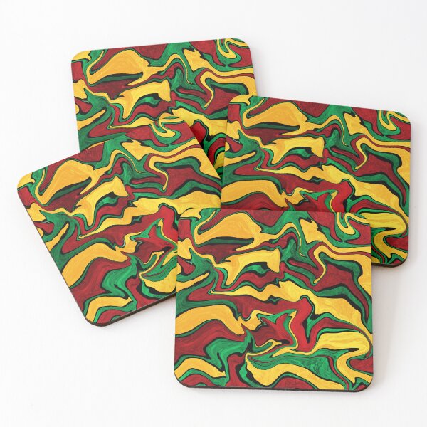 Item preview, Abstract art with rasta colors, Rastafarian designed and sold by NadiaChevrel.