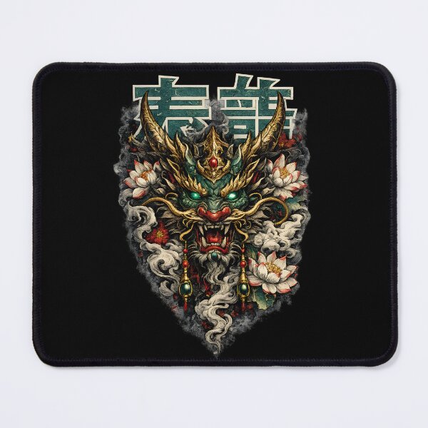 Item preview, Ancient Dragon Mask – Japanese Mythology Tattoo Streetwear Design designed and sold by saamessart.