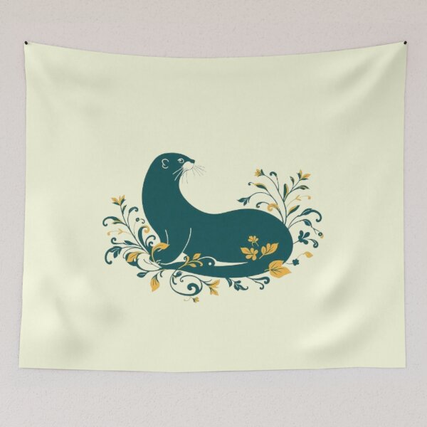 Item preview, Ĺuxury Arabesque Otter Flowing River Wave Design designed and sold by Tama-sirth.