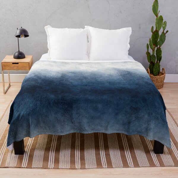 Item preview, Blue abstract landscape, ombre ocean colors designed and sold by NadiaChevrel.