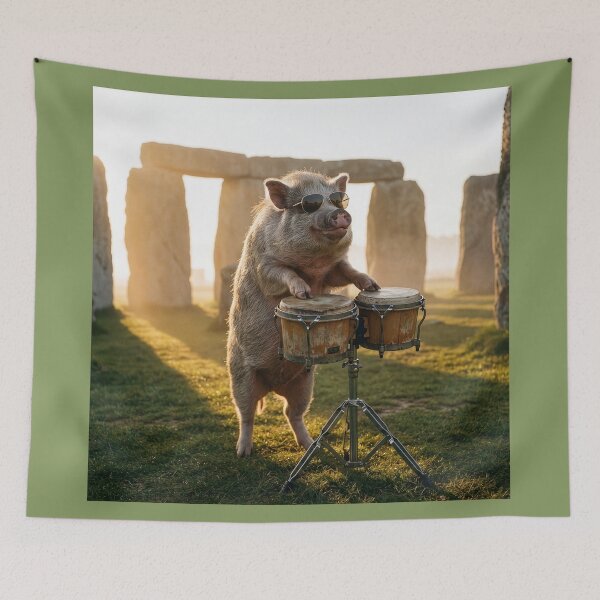 Item preview, Pig Does the Builders of Stonehenge Proud designed and sold by Tridentulus.