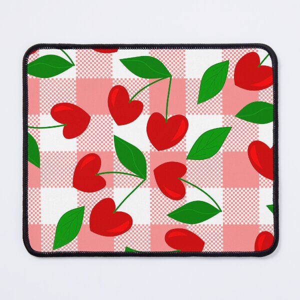 Item preview, pink gingham Heart Shape Cherry rockabilly designed and sold by Gossip Rag.