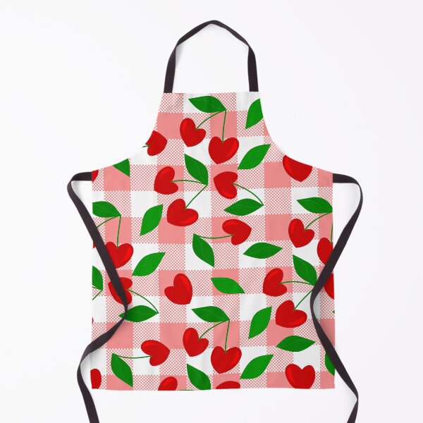 Item preview, pink gingham Heart Shape Cherry rockabilly designed and sold by Gossip Rag.