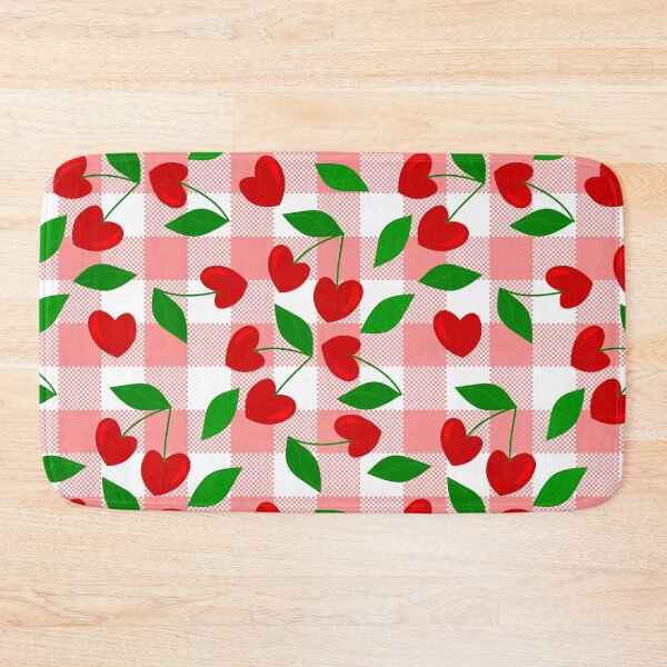 Item preview, pink gingham Heart Shape Cherry rockabilly designed and sold by Gossip Rag.