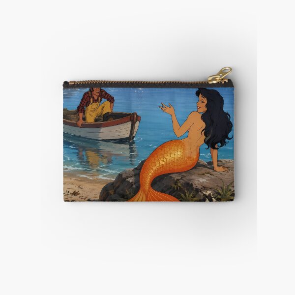Item preview, Dark Mermaid Encounter – Vintage Sea Monster Fantasy Art designed and sold by  Hollow Moon Studios..
