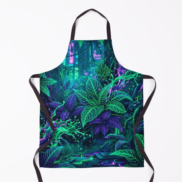 Item preview, Bioluminescent Cyber Jungle - Neon Sci-Fi Botanical Art designed and sold by fit-and-fine26.