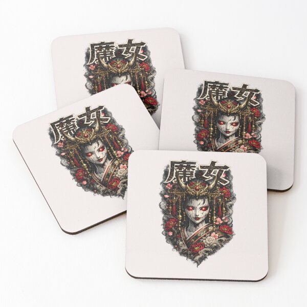 Item preview, Cracked Demon Geisha – Japanese Gothic Yokai Tattoo Art designed and sold by saamessart.
