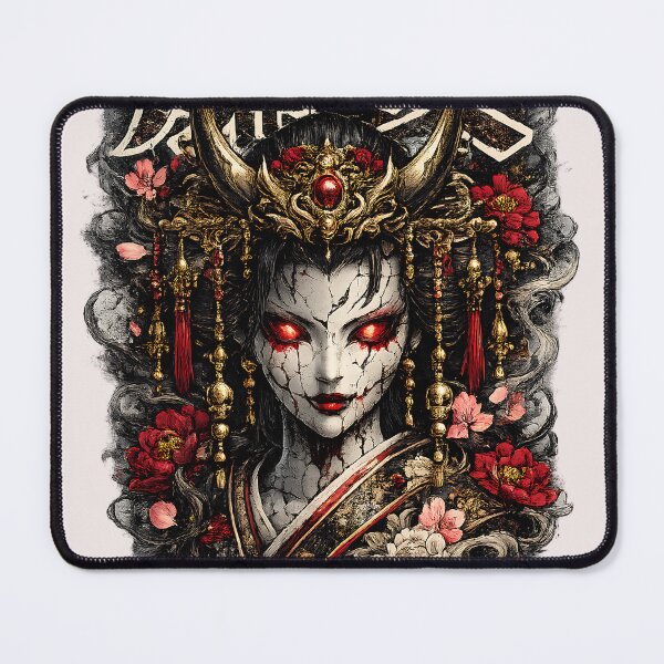 Item preview, Cracked Demon Geisha – Japanese Gothic Yokai Tattoo Art designed and sold by saamessart.