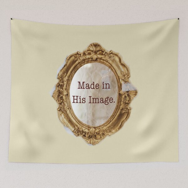 Item preview, Made In His Image: Vintage Gold Mirror Christian Art designed and sold by ArtsieChristian.