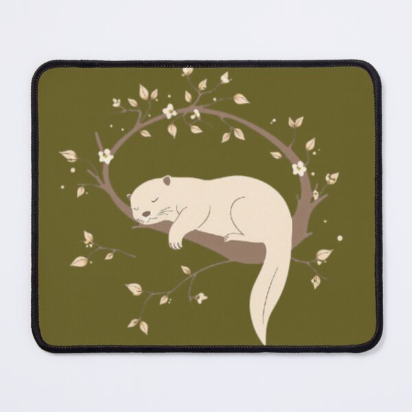 Item preview, Minimalist Cute Otter Sleeping on Tree Branch Art designed and sold by Tama-sirth.