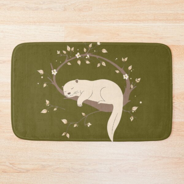 Item preview, Minimalist Cute Otter Sleeping on Tree Branch Art designed and sold by Tama-sirth.