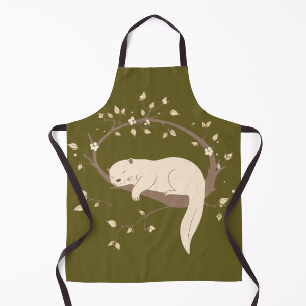 Item preview, Minimalist Cute Otter Sleeping on Tree Branch Art designed and sold by Tama-sirth.