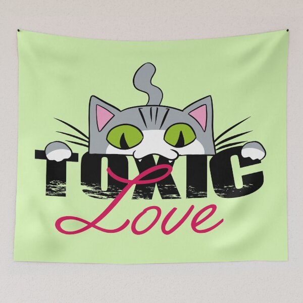 Item preview, Toxic cat love designed and sold by Konopikyu.