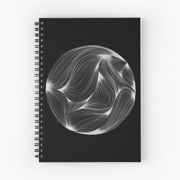 Artikelvorschau, Topografischer Flusskreis – Minimalistische abstrakte Linienkunst entworfen und verkauft von SaharArtwork.