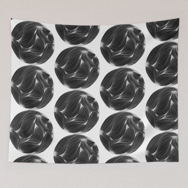 Item preview, Topographic Flow Circle — Minimalist Abstract Line Art designed and sold by SaharArtwork.