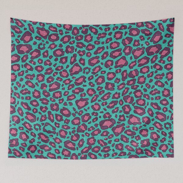 Item preview, Blue and pink cheetah pattern, pastel aesthetic designed and sold by NadiaChevrel.