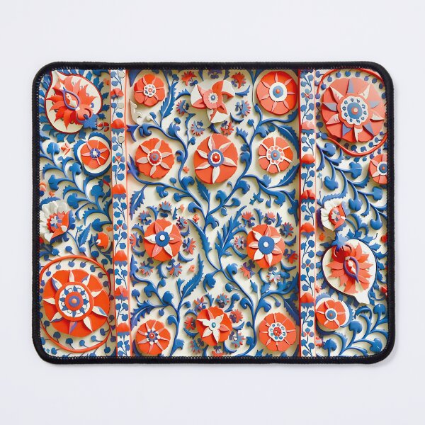 Item preview, Shakhrisyabz Suzani Uzbek Embroidery Print designed and sold by Vicky Brago-Mitchell®.