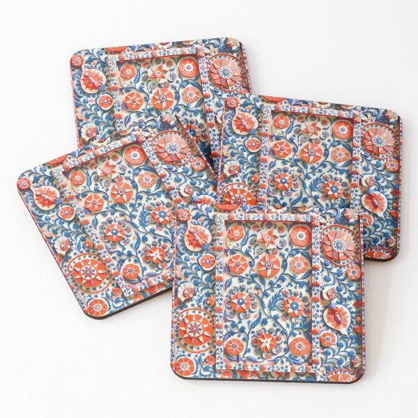 Item preview, Shakhrisyabz Suzani Uzbek Embroidery Print  designed and sold by Vicky Brago-Mitchell®.
