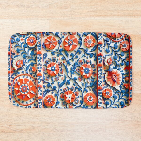 Item preview, Shakhrisyabz Suzani Uzbek Embroidery Print  designed and sold by Vicky Brago-Mitchell®.